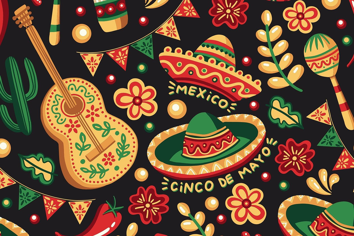Mexican Cinco de Mayo Patterns, a Pattern Graphic by ilonitta (Photo 5 of 8)