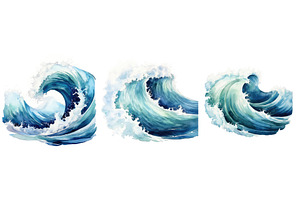 coastal ocean waves ai generated, a Nature Photo by pikepicture