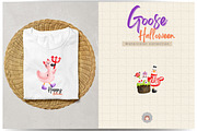 Goose Halloween Watercolor Clipart, an Animal Illustration by Apixsala (Thumbnail 8 of 10)