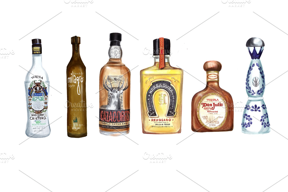 Hand-drawn TEQUILA set, an Illustration by MumAndMe (Photo 2 of 2)