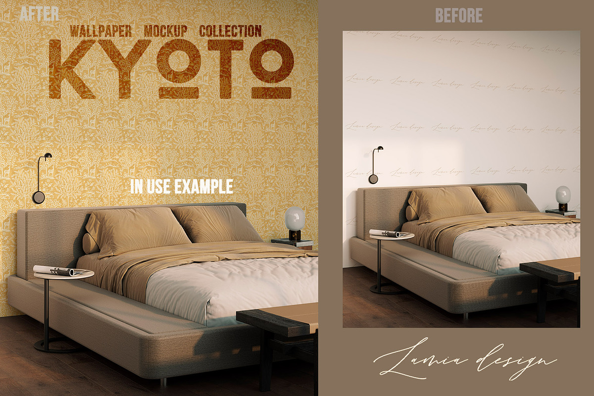 Wallpaper Kyoto Mockup Set – 9 PSD, a Household Mockup by LAMIA DESIGN (Photo 10 of 13)