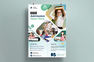 School Admission Poster Template, a Flyer Template by MightyDesign