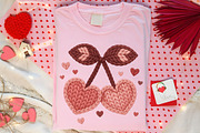 Faux Crochet Valentines Day Cherry, an Illustration by Canvas Craft (Thumbnail 3 of 7)