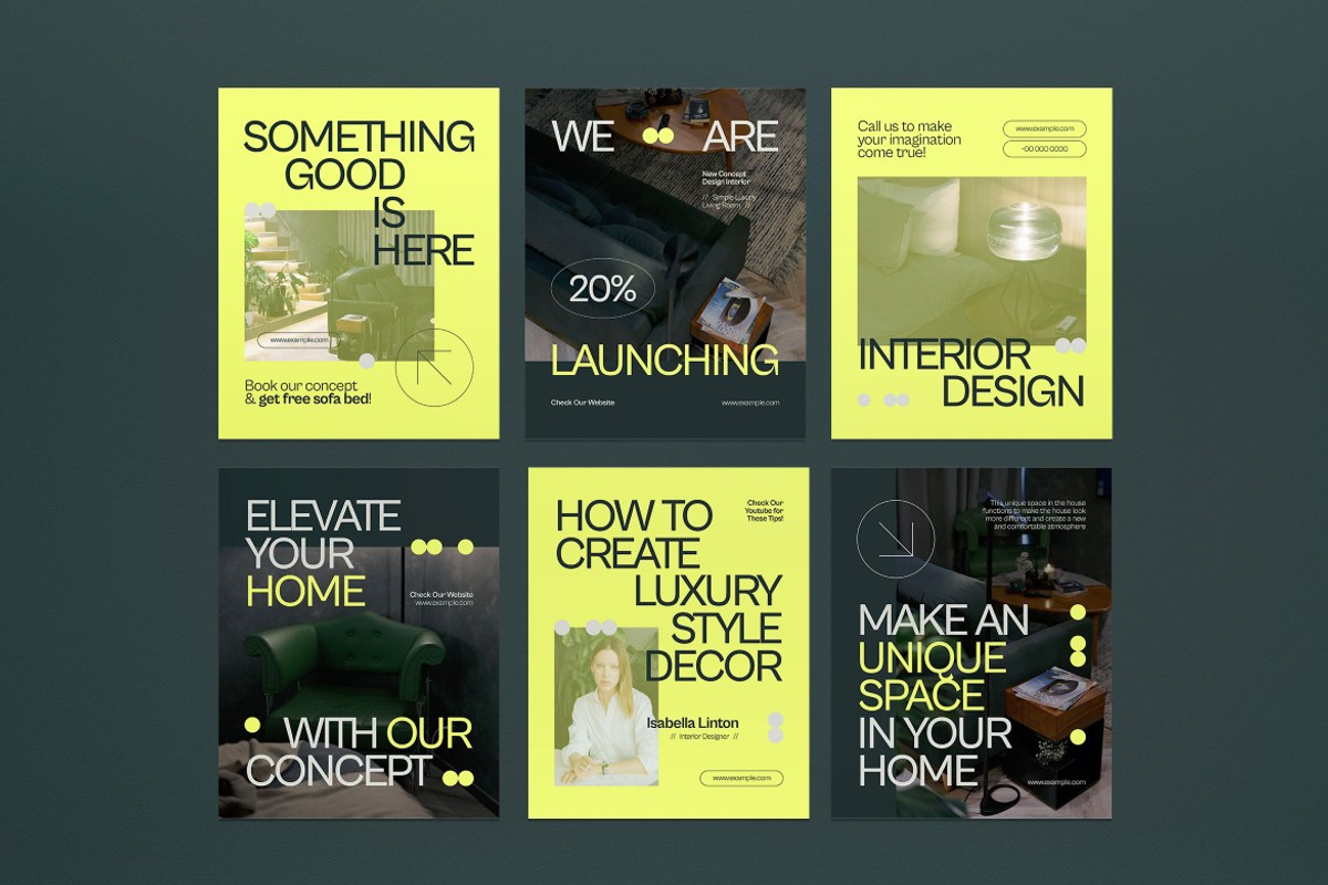 Furniture Instagram Set preview 2
