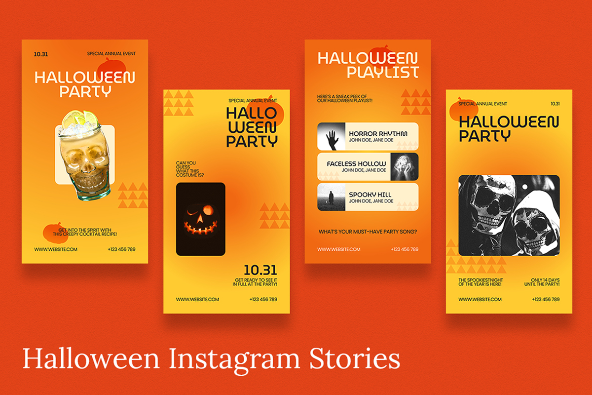 Halloween Party Canva & Instagram St, a Social Media Template by Attype (Photo 3 of 4)