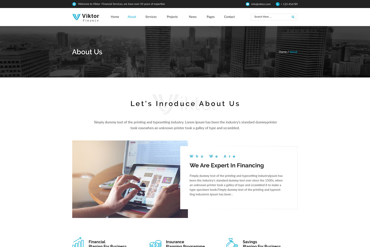 Viktor - Corporate Muse Template, a HTML Template by DigitalCenturySF (Photo 7 of 12)