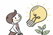 Businessman discovers brilliant idea, a Person Illustration by SouravDesign (Thumbnail 2 of 3)