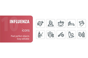 Influenza symptoms and treatment, an Object Illustration by Aimagenarium@gmail.com