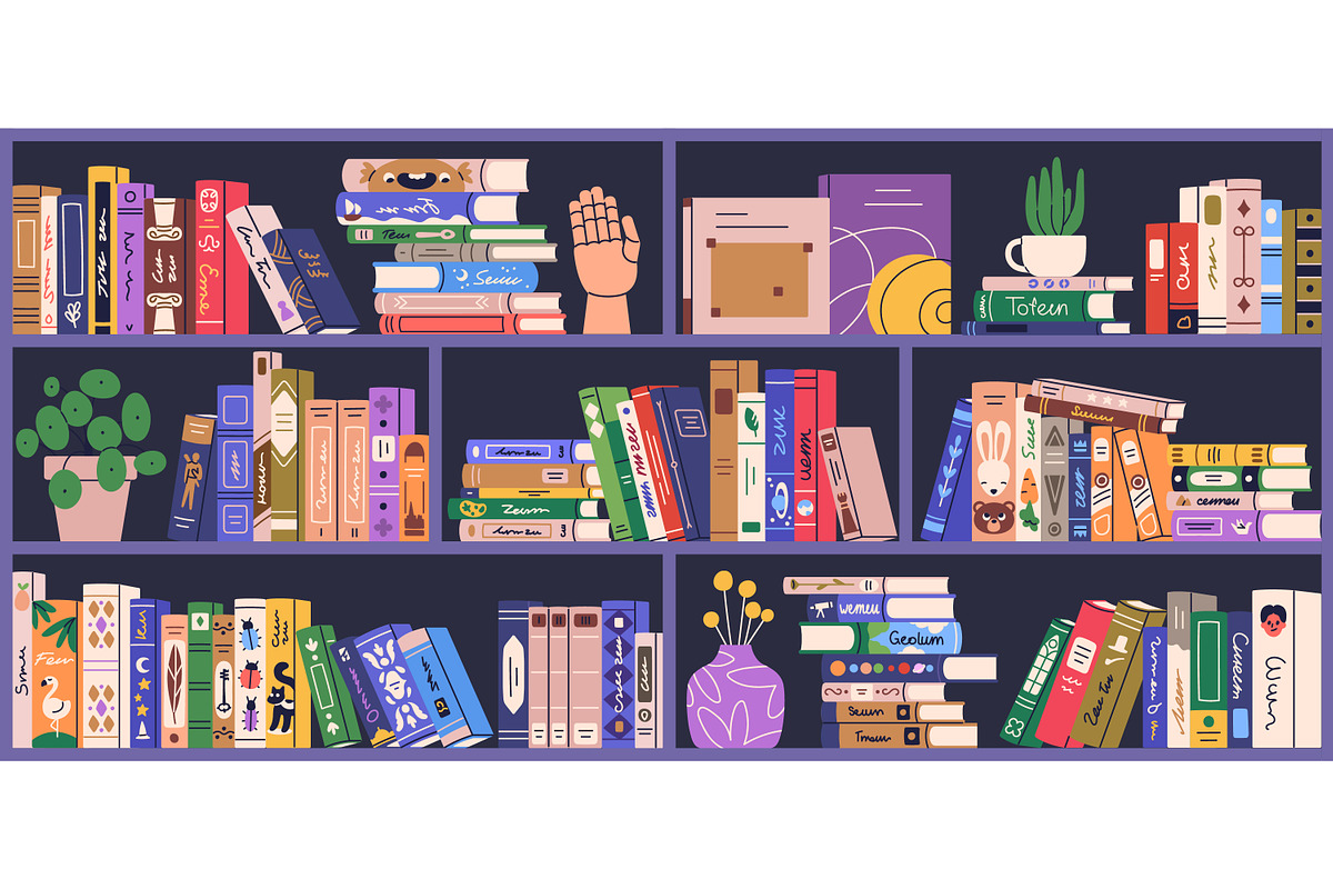 Bookshelves. Book sale poster, an Object Illustration by Good Studio (Photo 2 of 5)