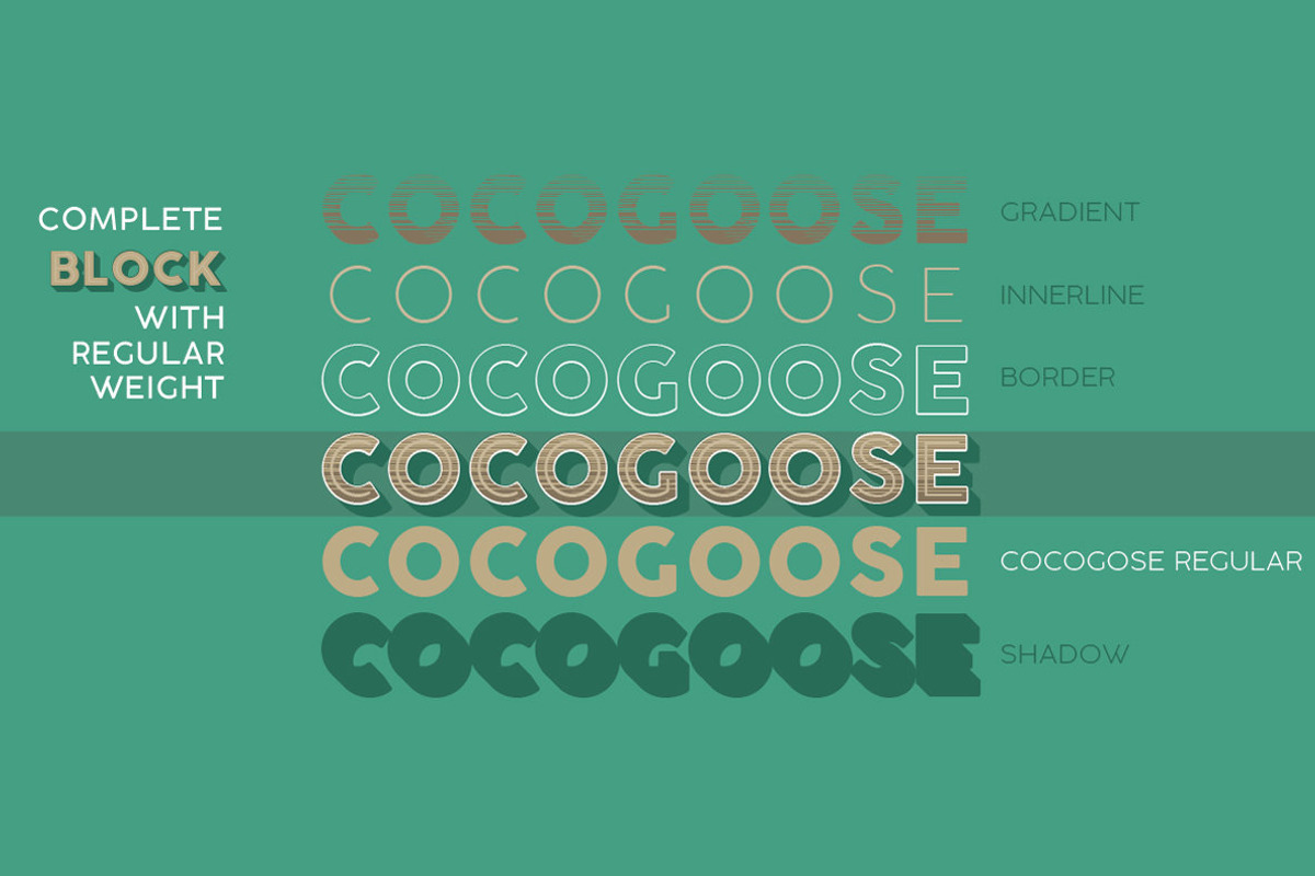 Cocogoose Pro - 17 styles, a Sans Serif Font by Zetafonts (Photo 9 of 10)