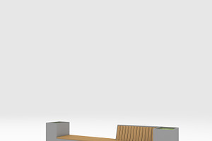 3D Model Bench Park 7