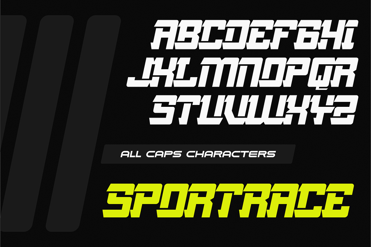 Vonirace - Futuristic Sporty Font, a Sans Serif Font by Yktypstd (Photo 2 of 10)
