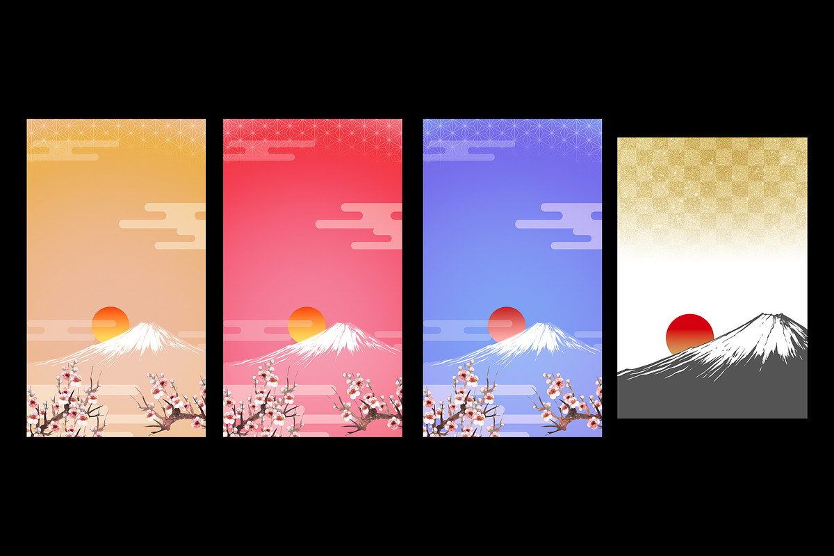 Mt.Fuji Japanese Style Background, an Illustration by Gallery House (Photo 6 of 6)