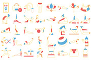 Pilates Fitness Vector Icons Pack, a Solid Icon by Vector Portal (Thumbnail 5 of 6)