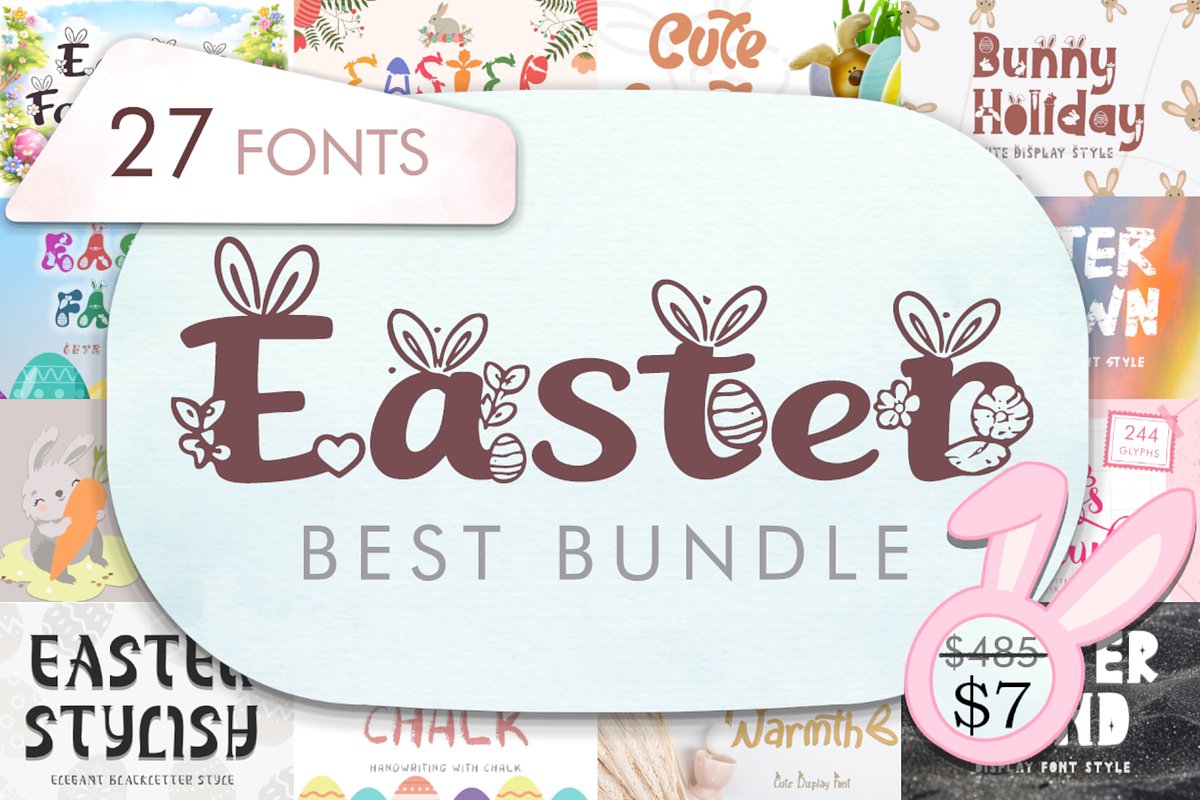 Easter Best Bundle, a Handwritten Font by Yoga Letter (Photo 1 of 3)