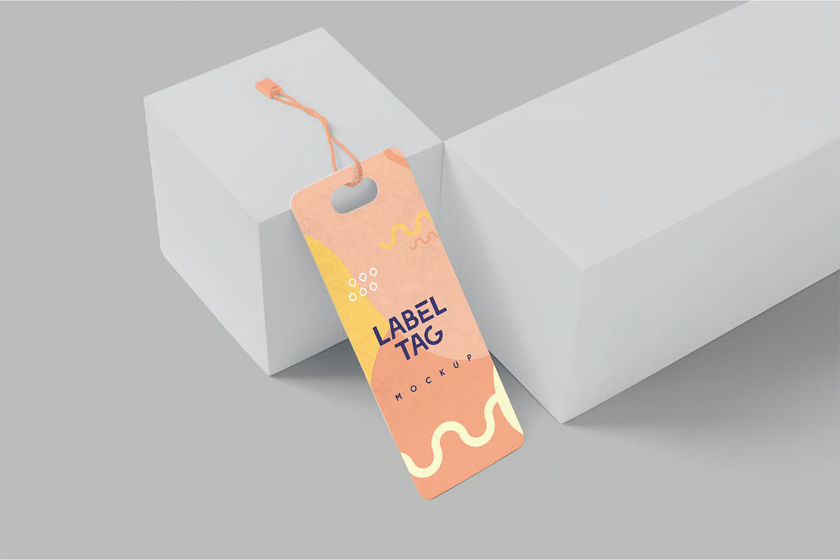 Clothing Label Tag Mockups, an Advertising Mockup by megostudi0 (Photo 4 of 5)