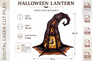 Halloween Witch Hat Lantern Cut File, an Object Graphic by WoodoraCut (Thumbnail 2 of 9)