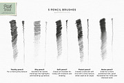 Pencil & Dry Media Procreate brushes, a Brush Add-On by Lisa Glanz (Thumbnail 6 of 9)