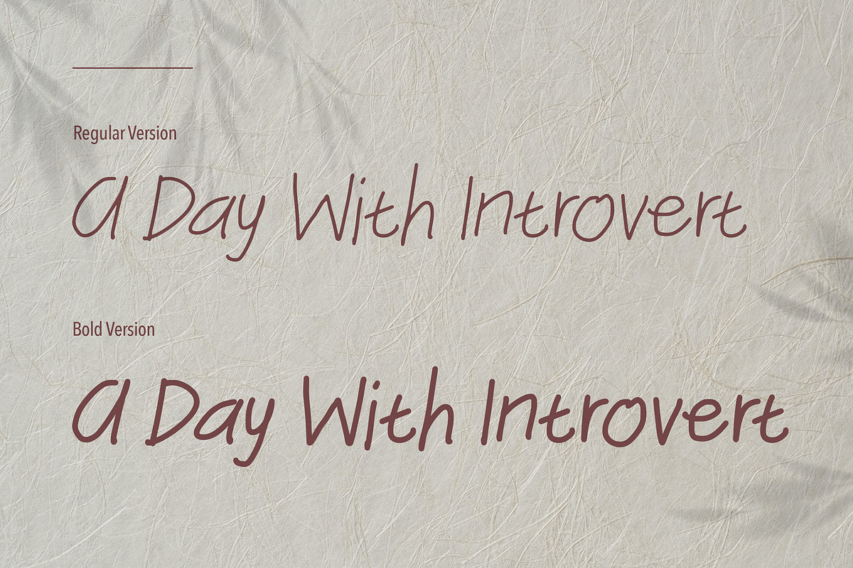 Handwritten font A day with introvet, a Script Font by tomatstudio (Photo 4 of 5)