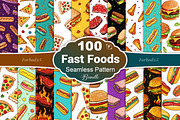 Fast Food Seamless Pattern, a Pattern Graphic by Forhadx5 (Thumbnail 1 of 7)