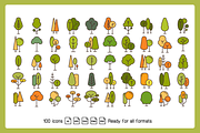 Tree and Woods Icons Illustration, a Decorative Illustration by Designfour (Thumbnail 2 of 6)