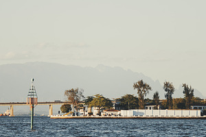 Rio Bay Bridge at Golden Hour, an Industrial Photo by SkyNext