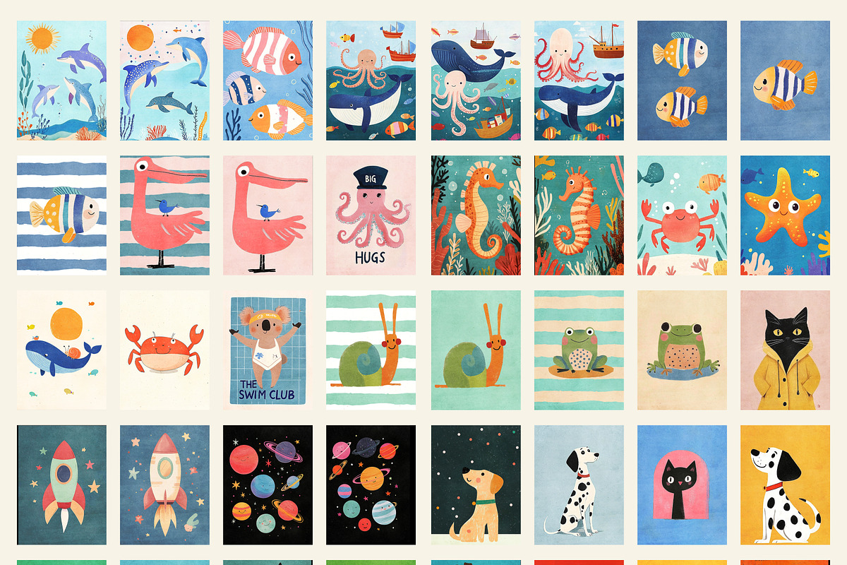 Nursery Art Prints Bundle - 140+, a Background Graphic by Artemsky (Photo 6 of 10)
