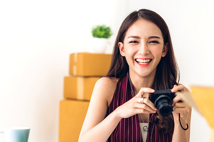 Portrait of young beautiful asian woman fashion designer stylish, a Person Photo by Art_Photo