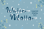 White Malla - Christmas Font, a Script Font by Attype (Thumbnail 1 of 8)