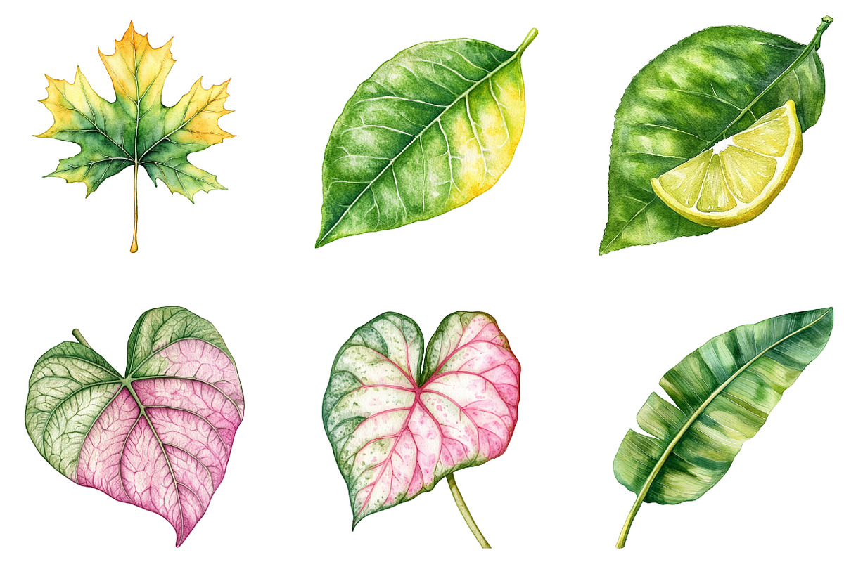 Green Summer Foliage Clipart, an Illustration by DreamArtGraphic (Photo 4 of 4)