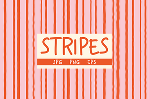 Hand-Drawn Stripe Pattern Set, a Pattern Graphic by Maryia's Store