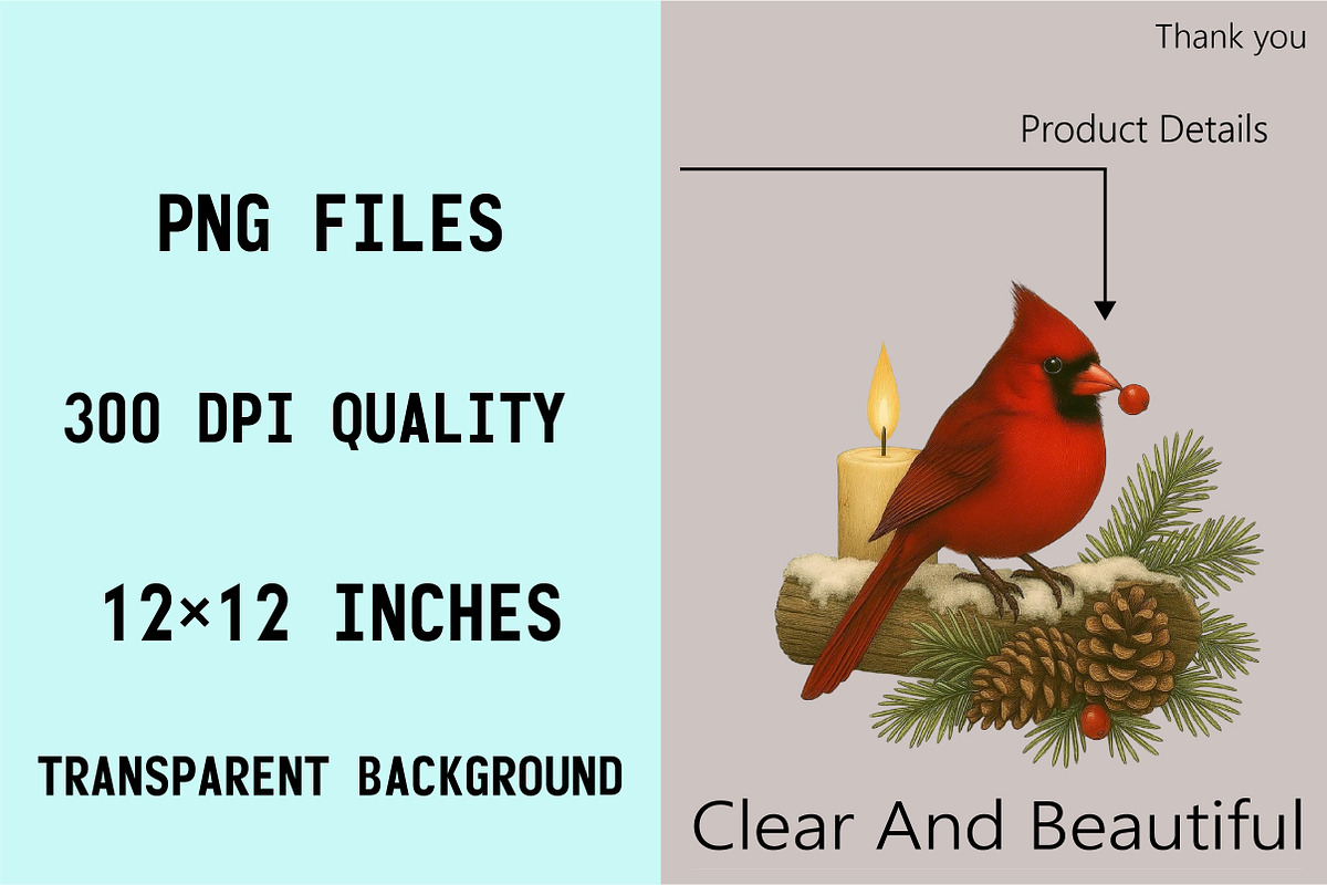 Christmas Red Cardinal Clipart Bundl, an Illustration by SVGArt (Photo 3 of 8)