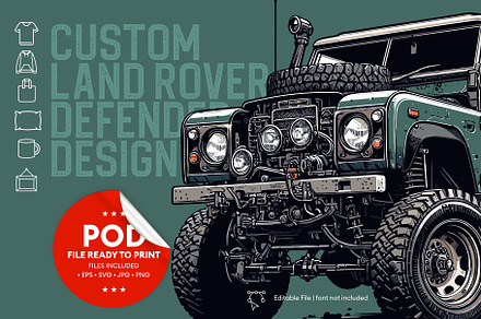 Land Rover Defender Art Print