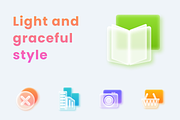Frosted Glass Icons Set, an Icon by Amazing Custom Icons (Thumbnail 2 of 8)