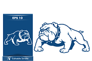 Fierce Bulldog Mascot Vector, an Object Illustration by CarWrap design (Thumbnail 2 of 4)