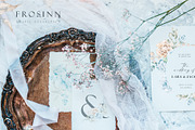 Watercolor dusty blue floral clipart, an Illustration by MariGraphic boutique (Thumbnail 7 of 9)