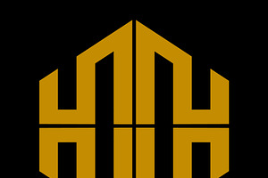 Modern H and I monogram Cube logo