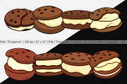 Ice Cream Cookie Clipart, a Graphic by Artnoy (Thumbnail 2 of 5)