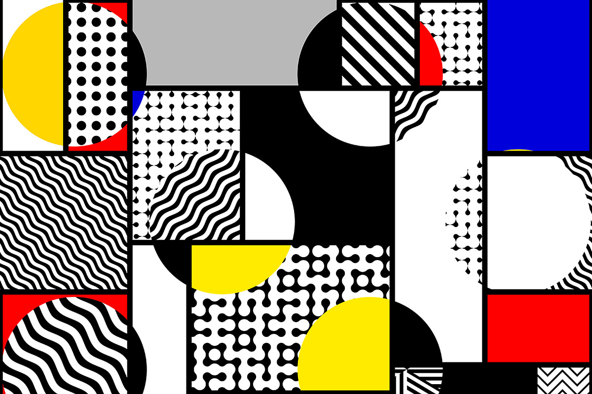 Piet Mondrian style patterns