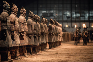 Terracotta Army ancient China warrio, a Photo by Pixeness Studio
