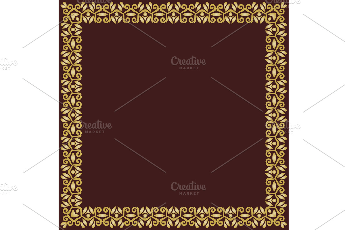 Floral Abstract Square Vector Frame, a Pattern Graphic by FineArtStudio (Photo 1 of 3)