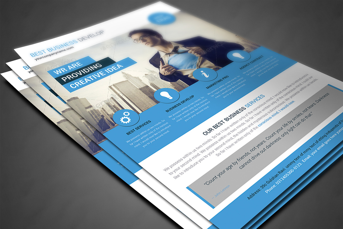 Creative Marketing Flyer, a Flyer Template by AfzaalGraphics (Photo 3 of 4)