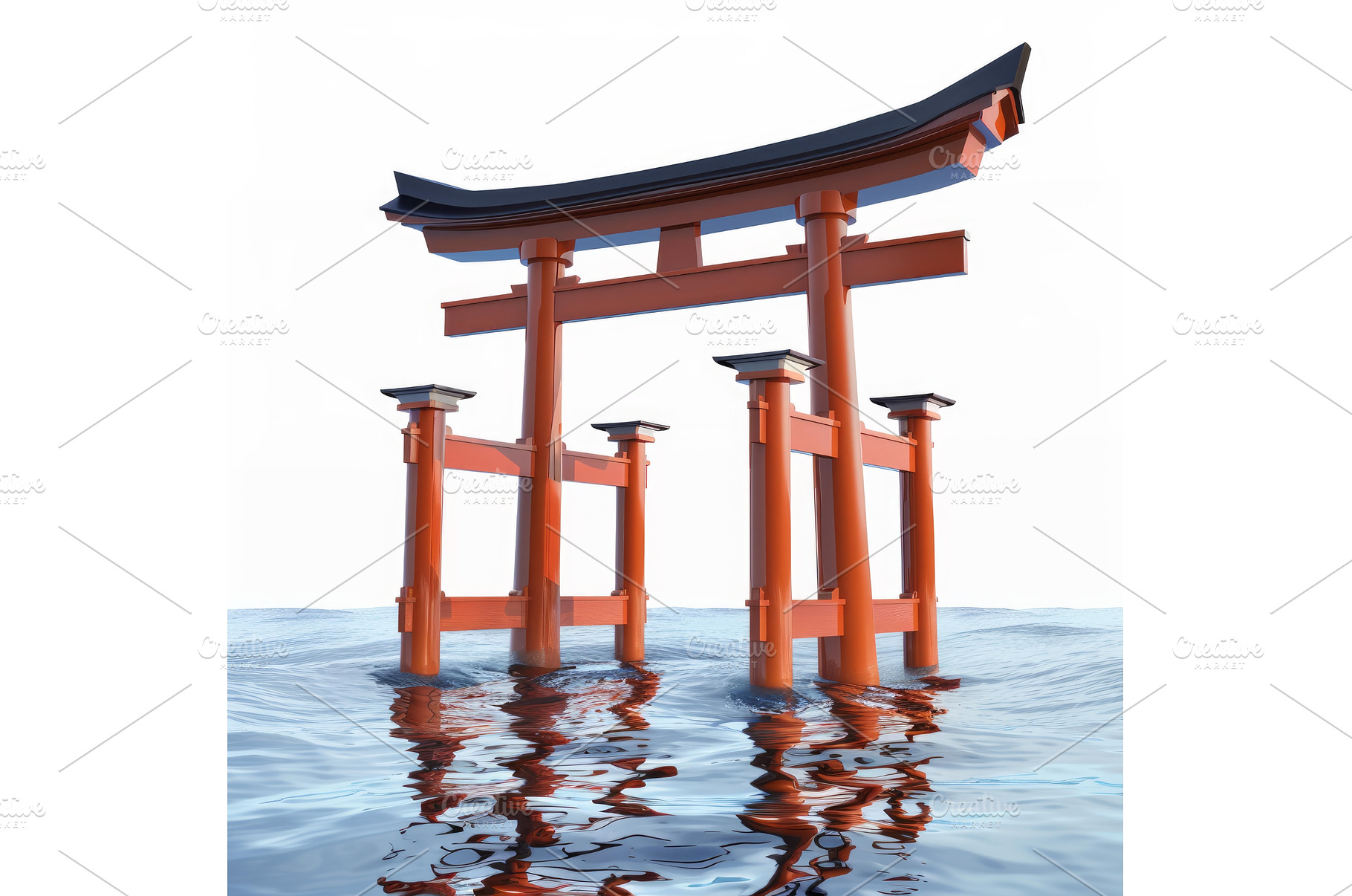 Traditional japanese torii gate, an Architecture Photo by Ylivdesign
