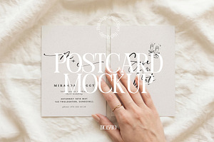 Set Of 2 A6 Postcard Mockup
