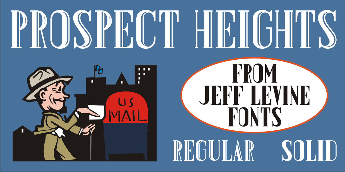 Prospect Heights JNL, a Serif Font by Jeff Levine Fonts