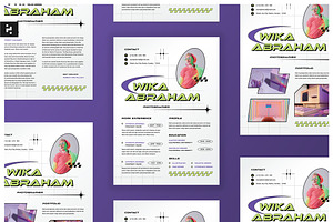 Creative Y2k CV Resume Pack, a Resume Template by Neermana