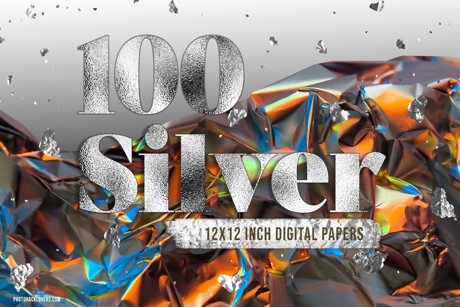 Silver Foil and Glitter Textures, a Texture Graphic by Photohacklovers