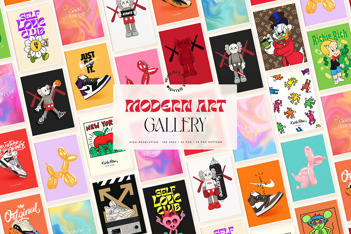 Modern Art Gallery 2, a Graphic by Wall Art Print Studio (Photo 1 of 16)