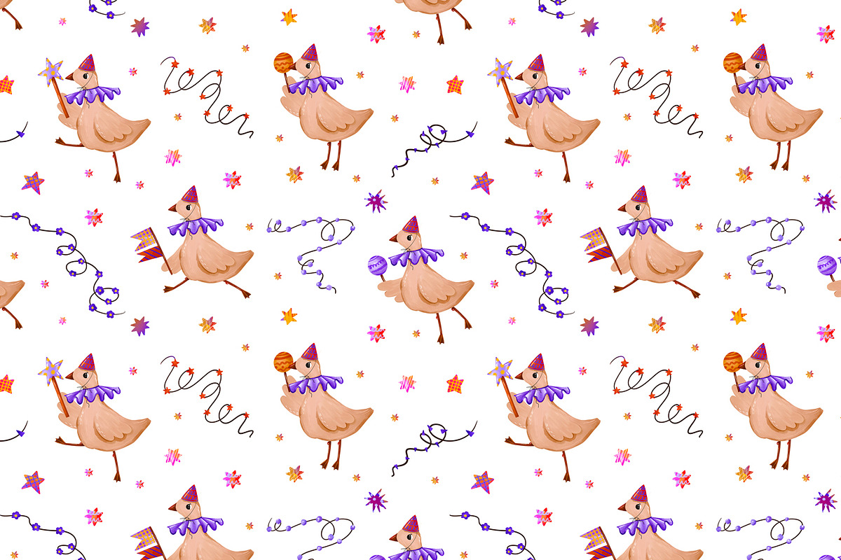 Festive Goose Party Clipart Set, an Animal Illustration by the_myro (Photo 7 of 17)