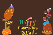 Frame Compose with Turkeys, a Seasonal Illustration by Maria Starus (Thumbnail 3 of 3)